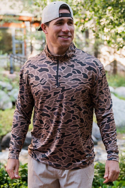 Burlebo Gauge Camo Quarter Zip - Southern Soule Designs