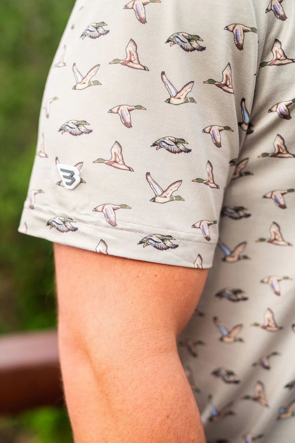 Burlebo Green Flying Ducks Performance Polo - Southern Soule Designs