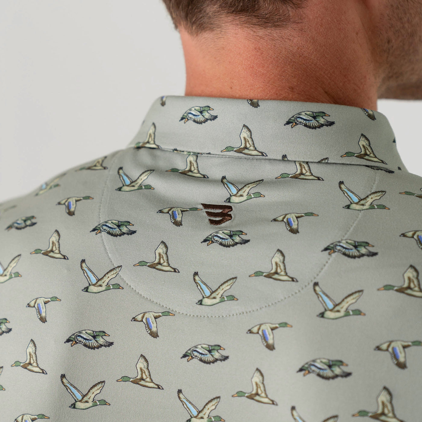 Burlebo Green Flying Ducks Performance Polo - Southern Soule Designs