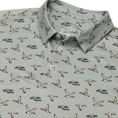 Burlebo Green Flying Ducks Performance Polo - Southern Soule Designs
