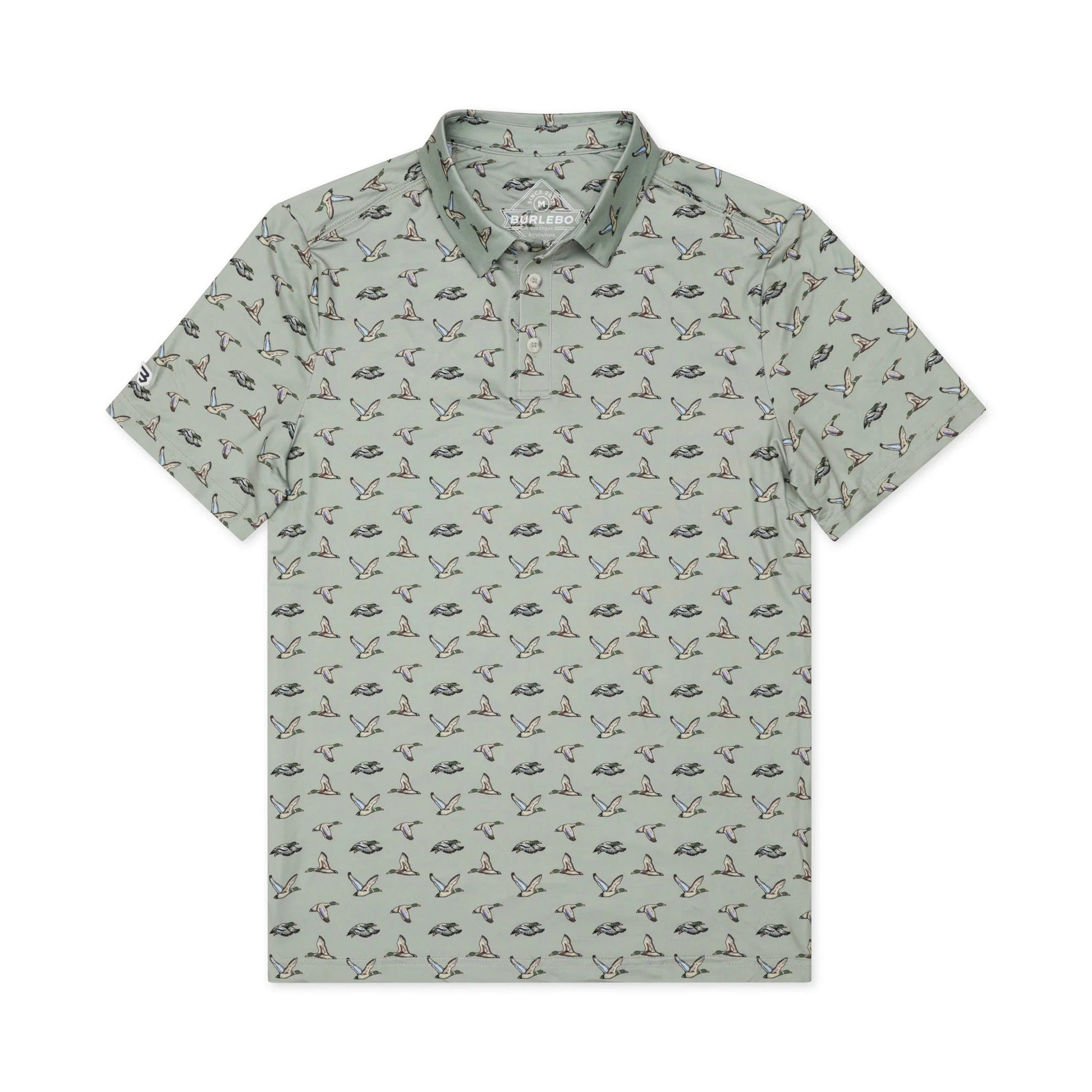 Burlebo Green Flying Ducks Performance Polo - Southern Soule Designs