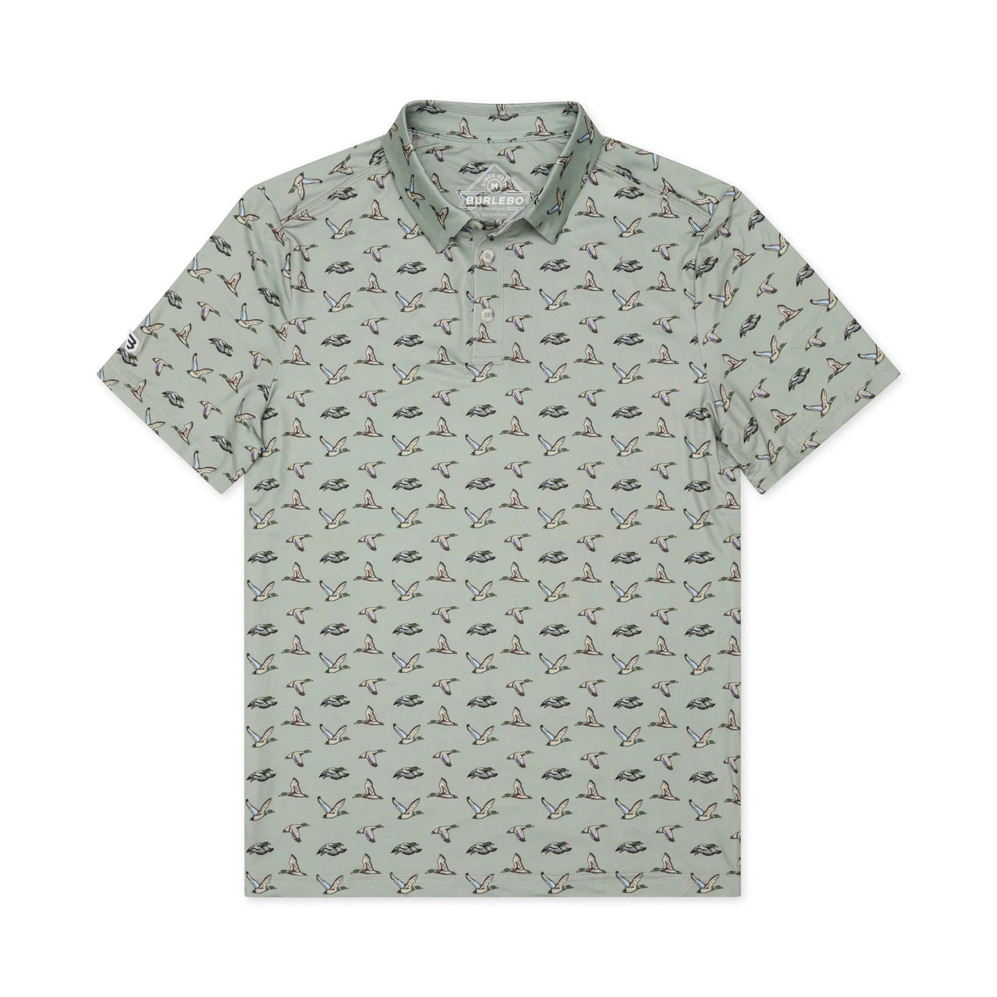 Burlebo Green Flying Ducks Performance Polo - Southern Soule Designs