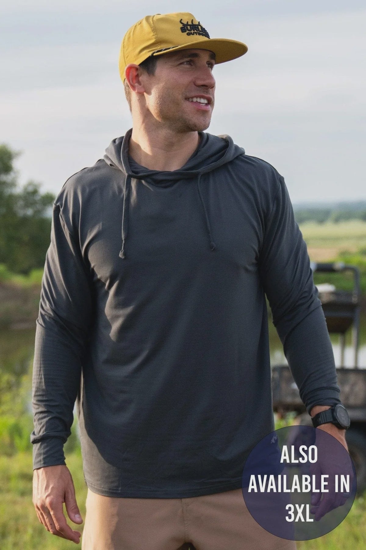 Burlebo Gunmetal Grey Performance Hoodie - Southern Soule Designs