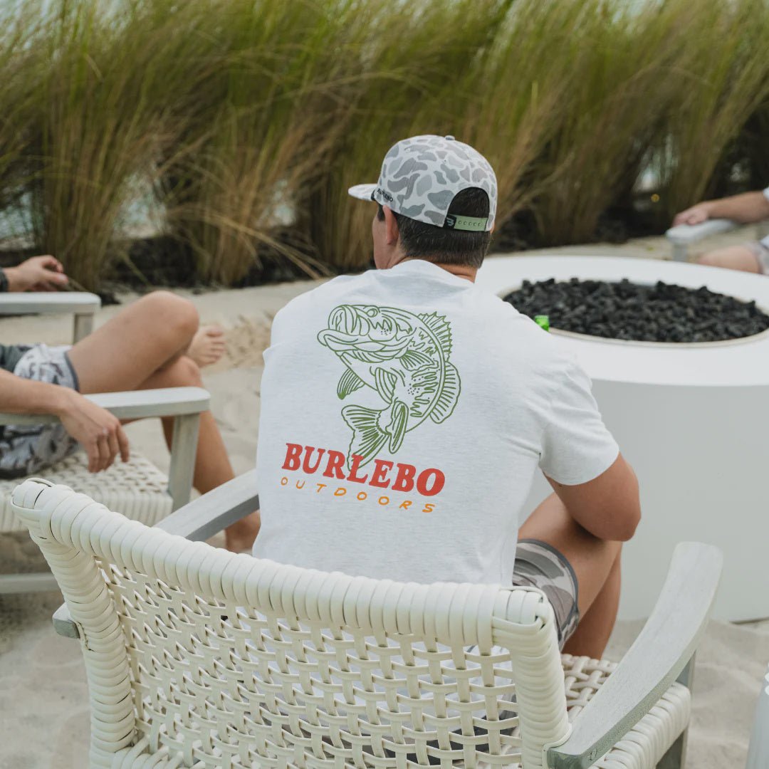 Burlebo Heather Ash Grey Fish Wild Short Sleeve Tee - Southern Soule Designs