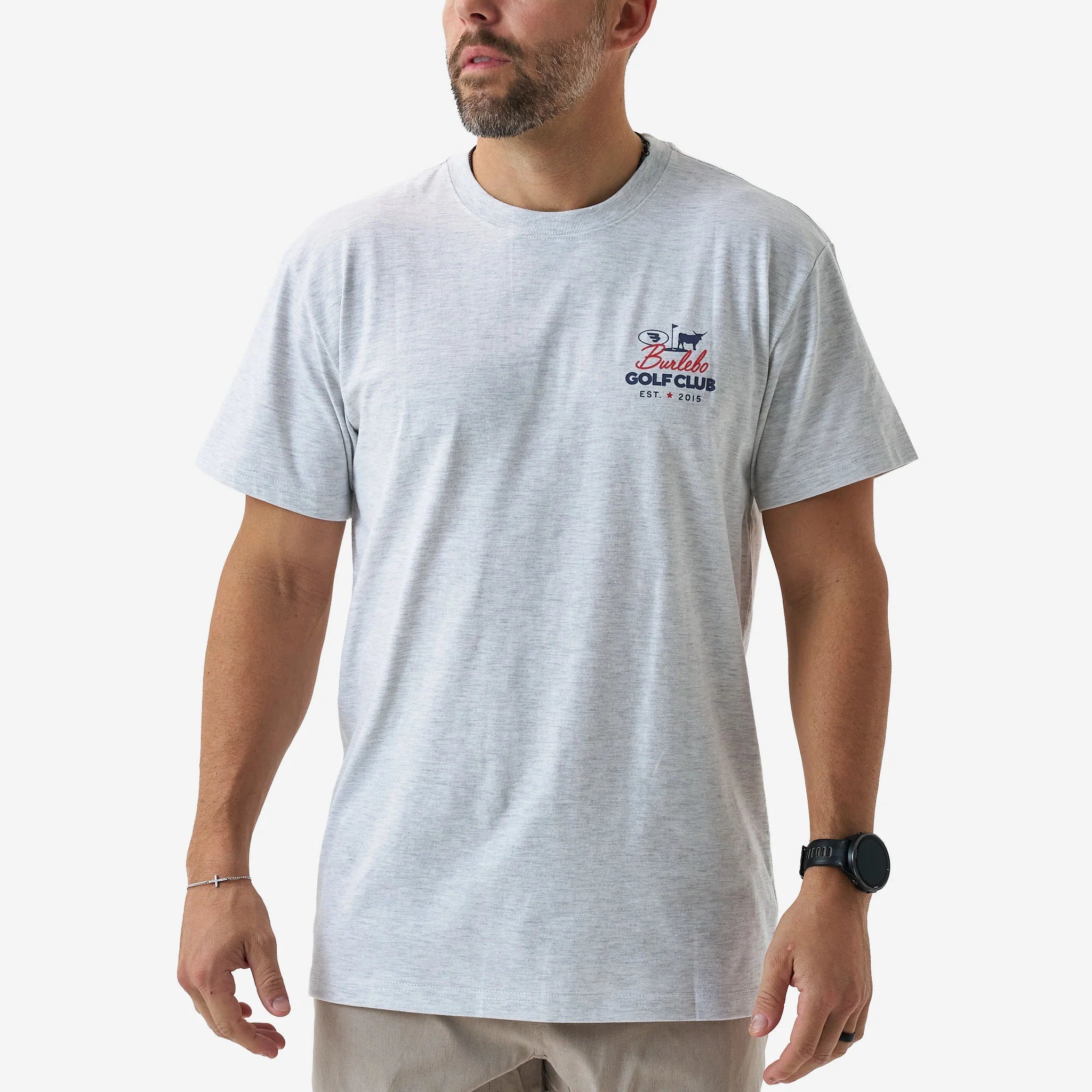 Burlebo Heather Ash Grey Golf Club Short Sleeve Tee - Southern Soule Designs