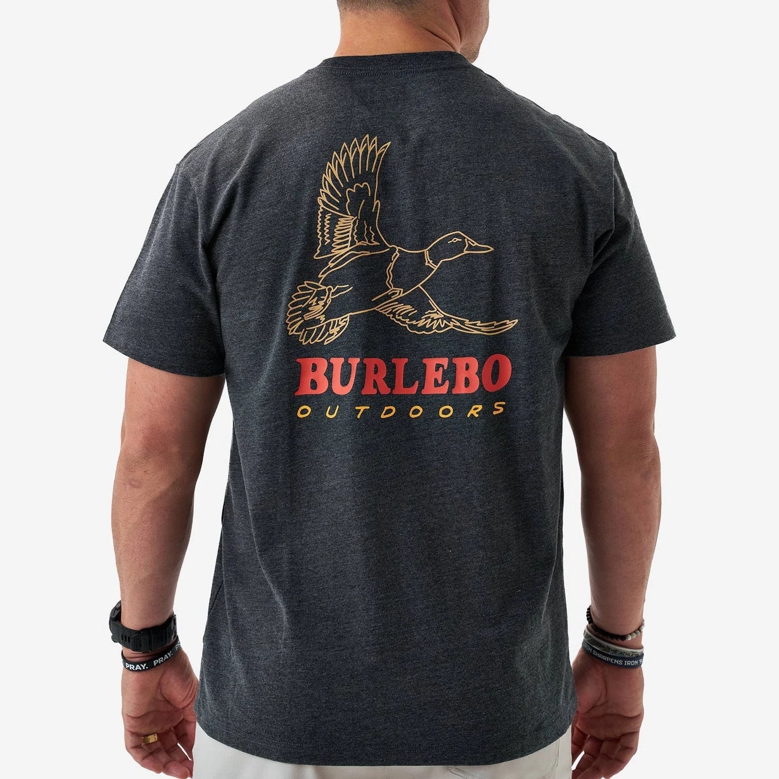 Burlebo Heather Black Duck Wild Short Sleeve Tee - Southern Soule Designs