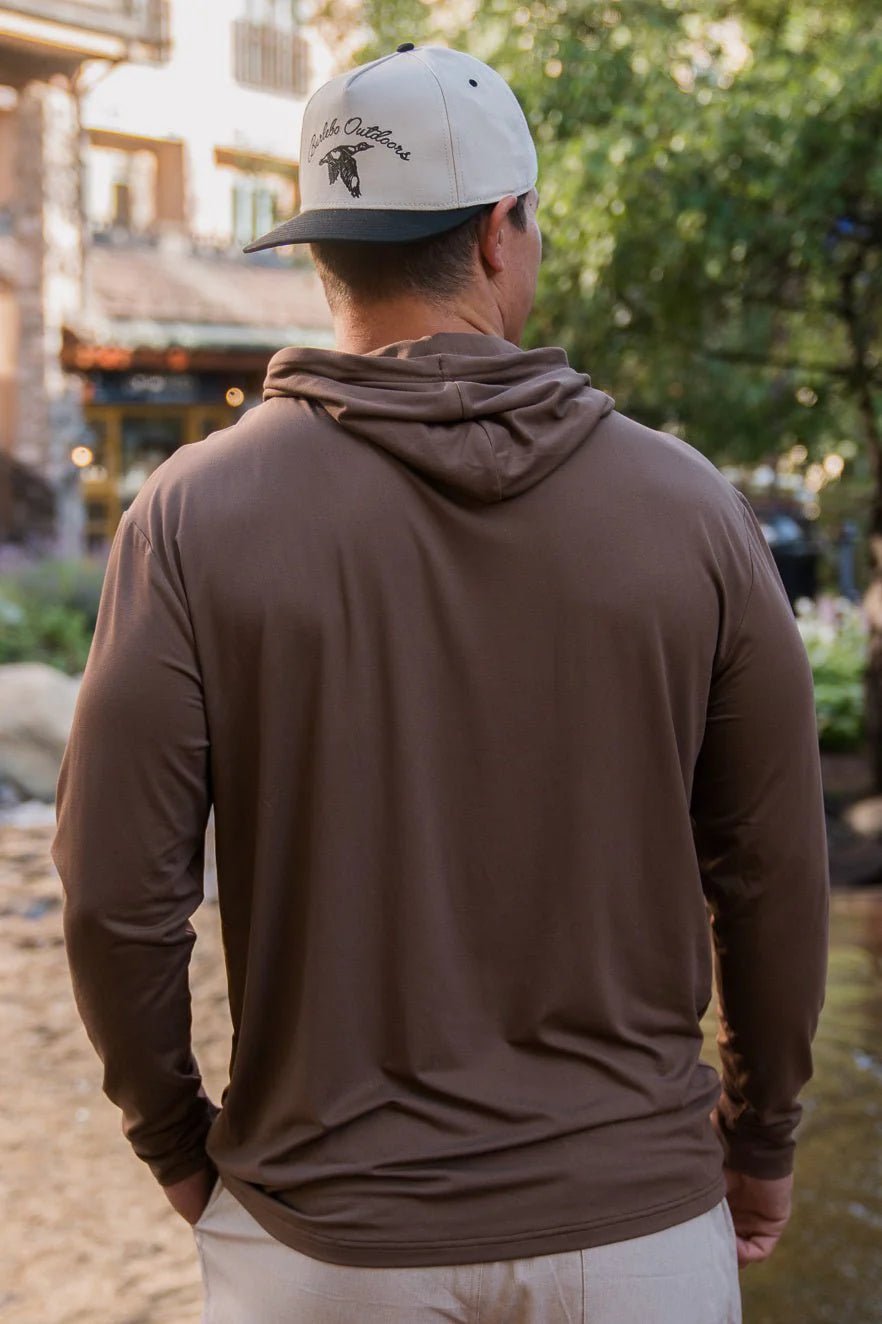 Burlebo Heather Brown Performance Hoodie - Southern Soule Designs