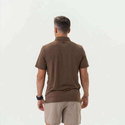 Burlebo Heather Brown Performance Polo - Southern Soule Designs
