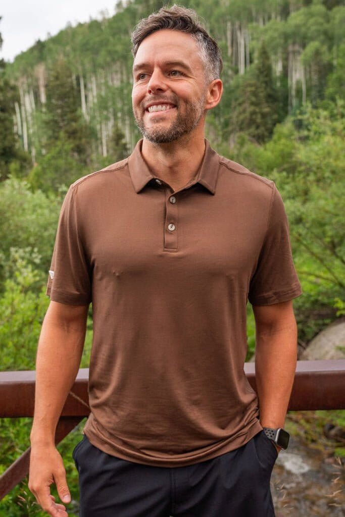 Burlebo Heather Brown Performance Polo - Southern Soule Designs