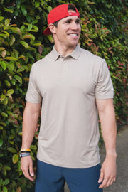 Burlebo Heather Khaki Polo - Southern Soule Designs