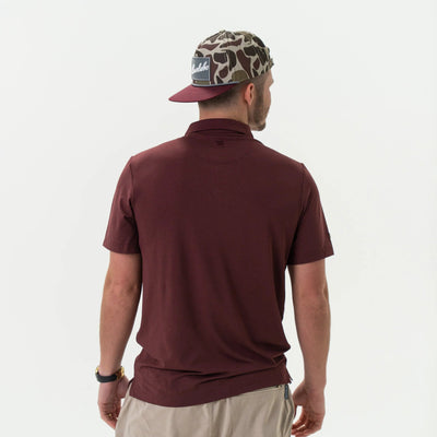 Burlebo Heather Maroon Performance Polo - Southern Soule Designs