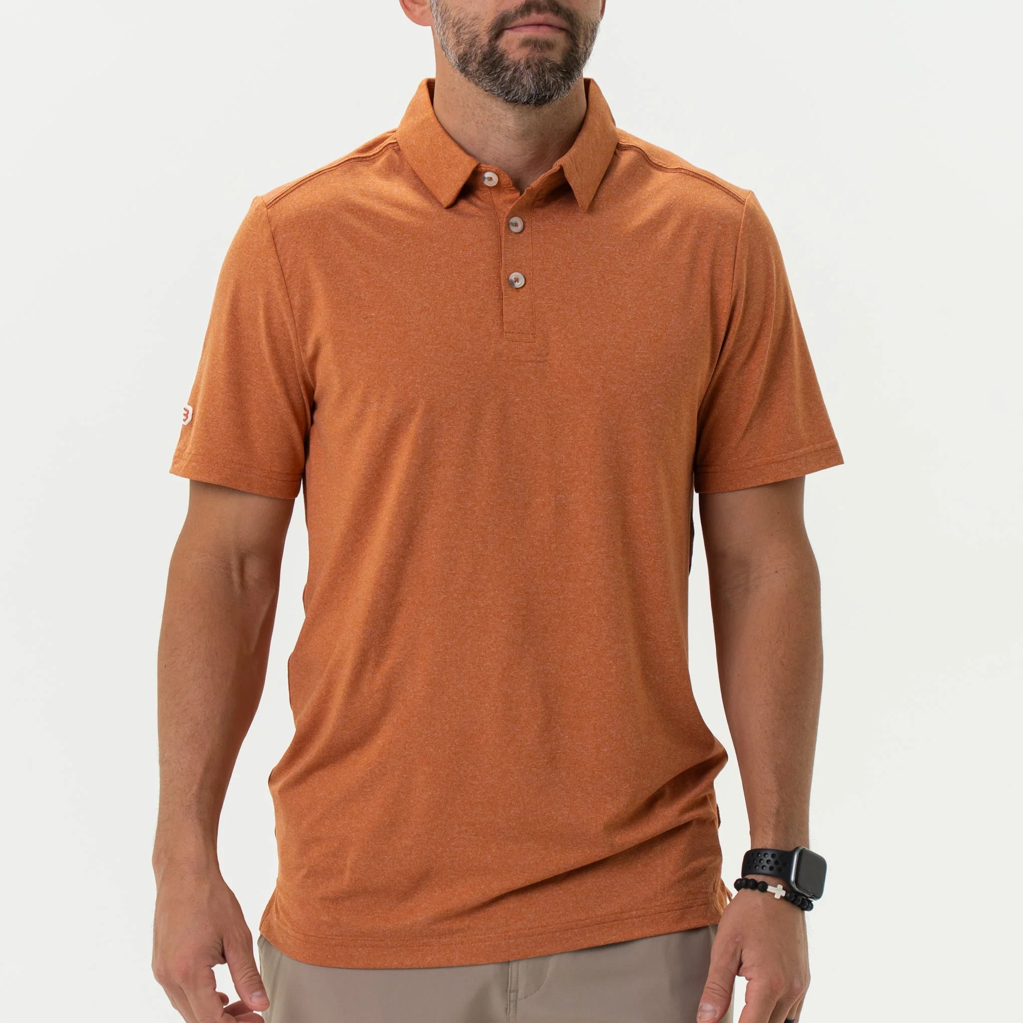 Burlebo Heather Orange Performance Polo - Southern Soule Designs