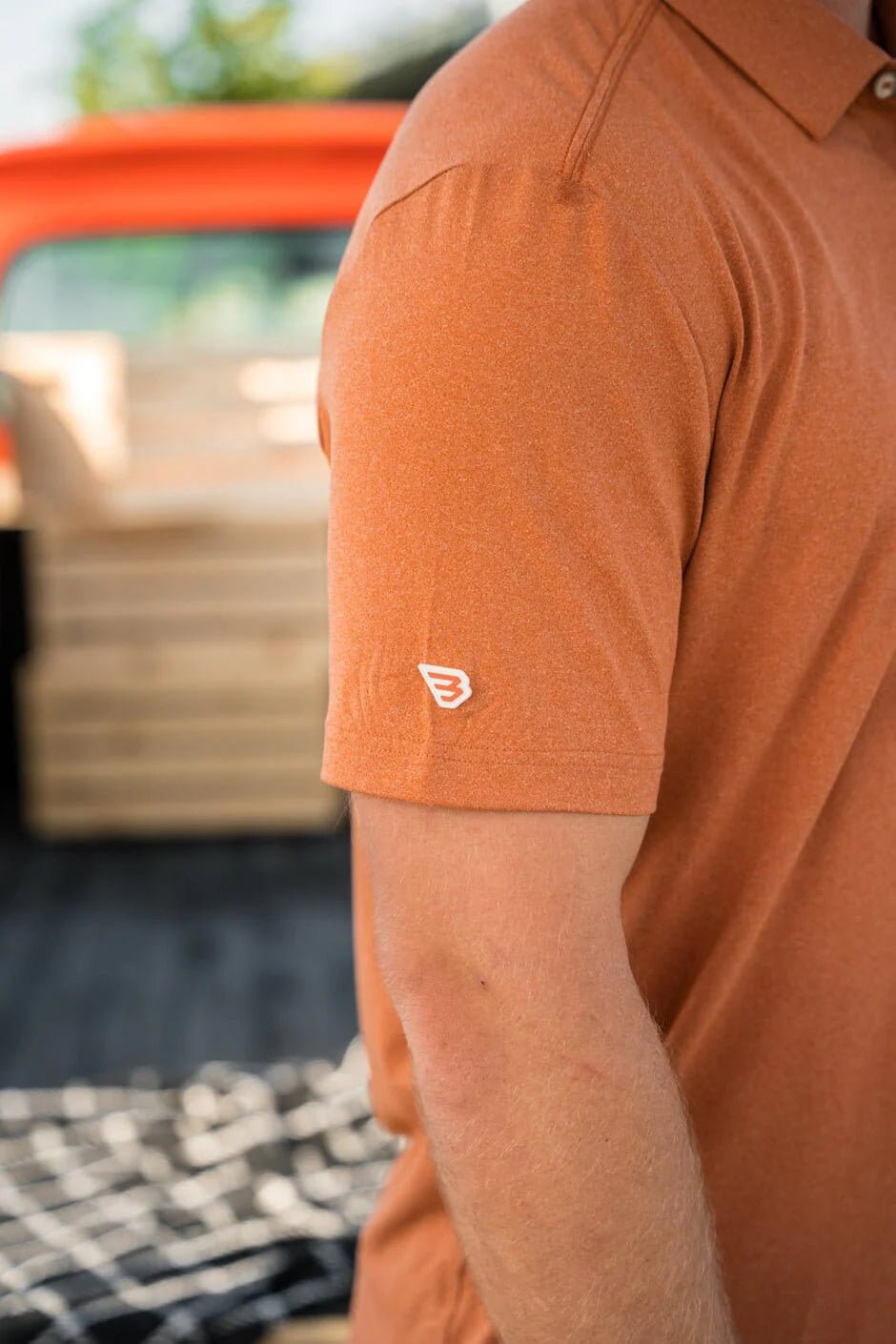 Burlebo Heather Orange Performance Polo - Southern Soule Designs