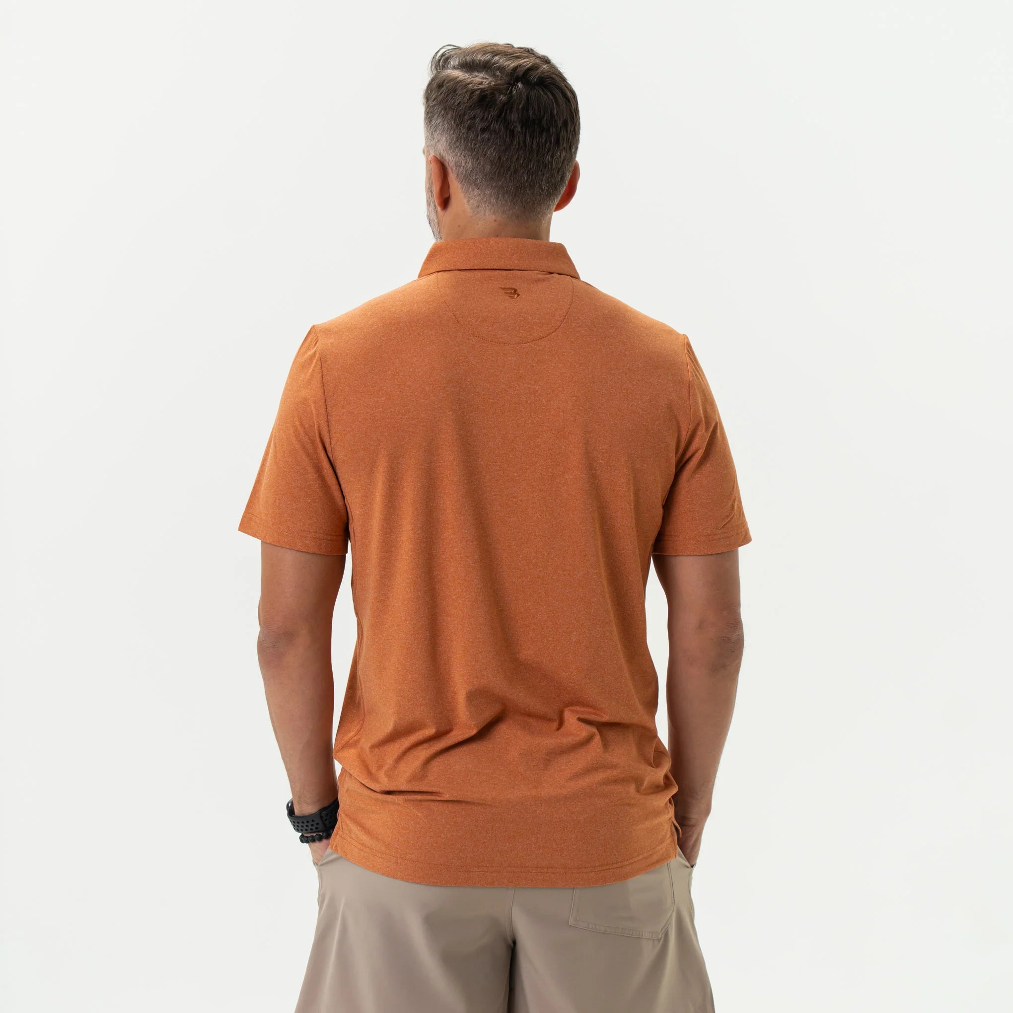 Burlebo Heather Orange Performance Polo - Southern Soule Designs