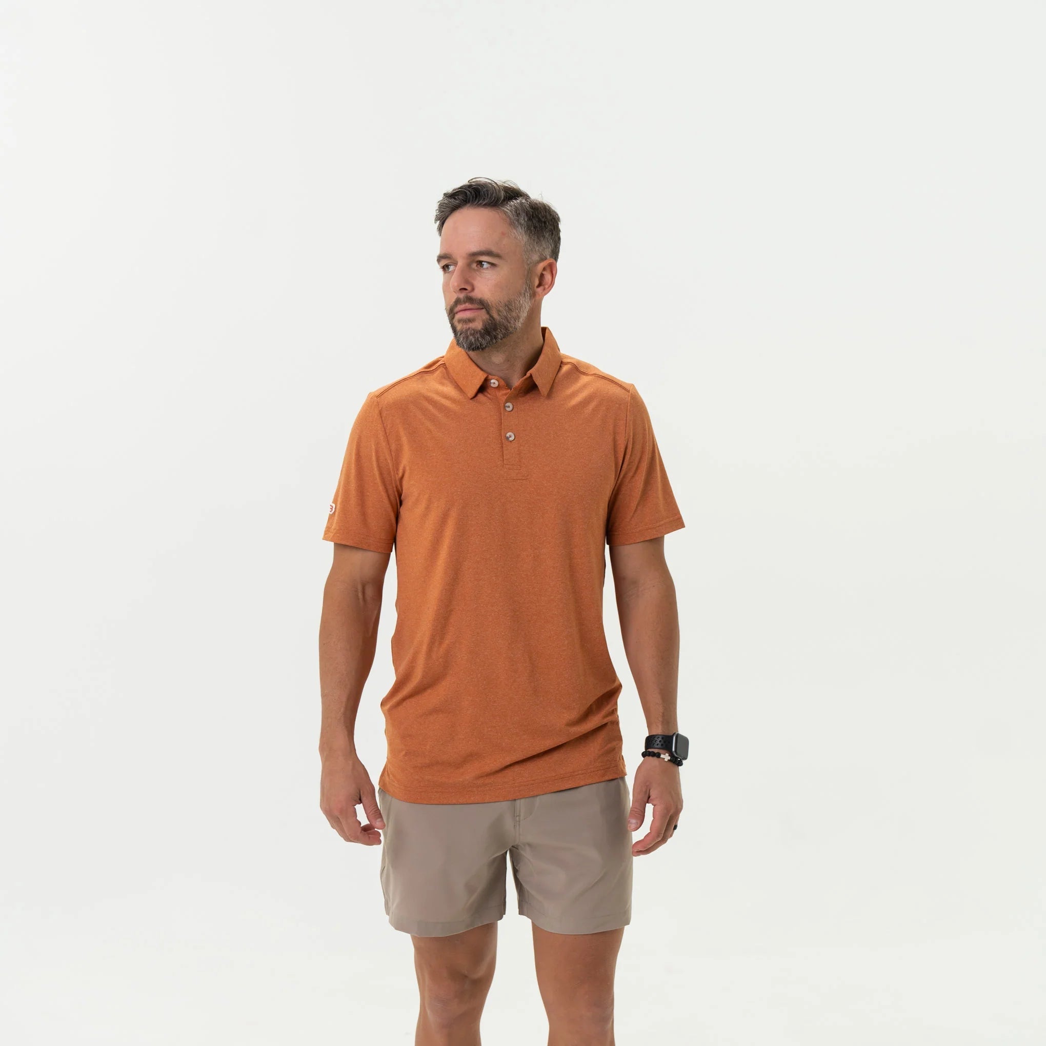Burlebo Heather Orange Performance Polo - Southern Soule Designs