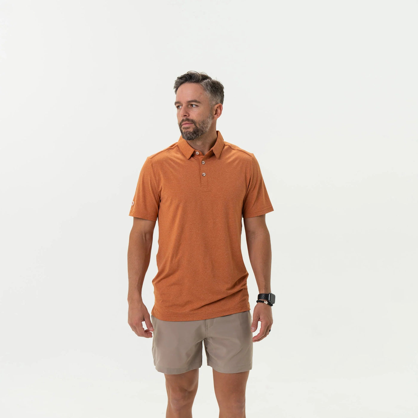 Burlebo Heather Orange Performance Polo - Southern Soule Designs