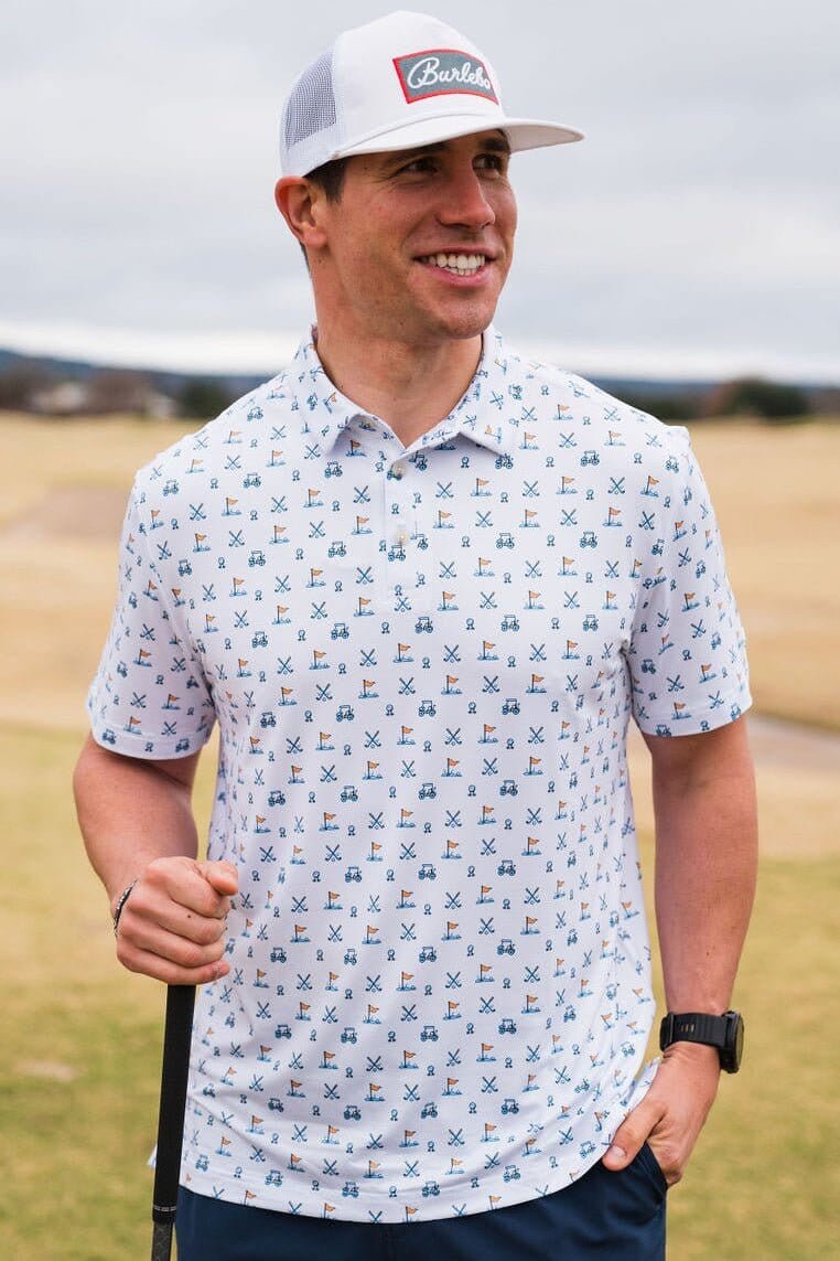 Burlebo Hole in One Perf Polo - Southern Soule Designs