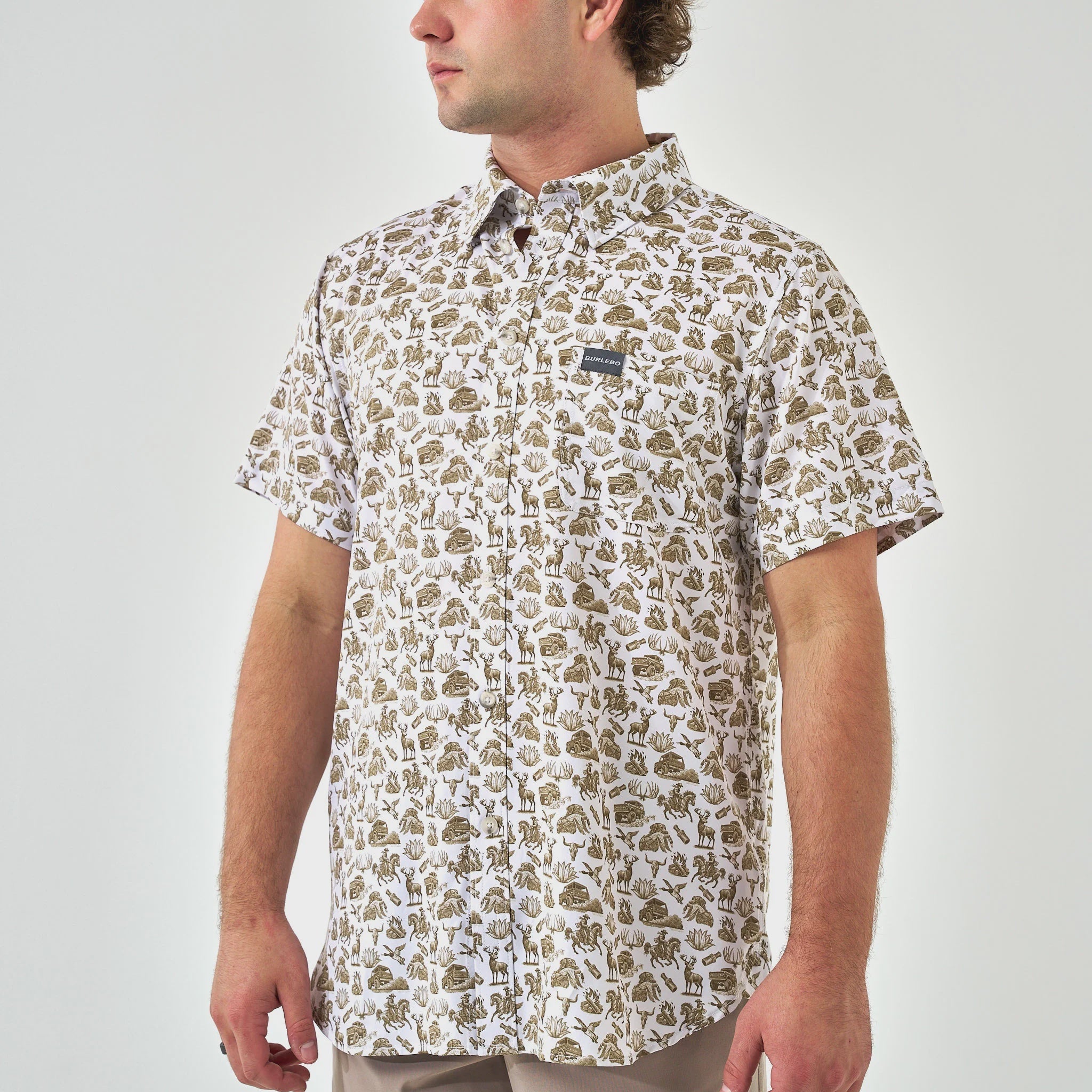 Burlebo Into The Wild Performance Button Up - Southern Soule Designs