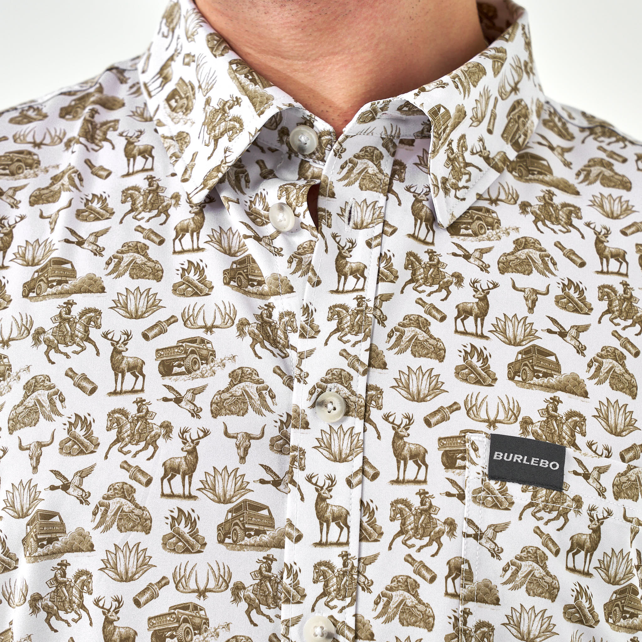 Burlebo Into The Wild Performance Button Up - Southern Soule Designs