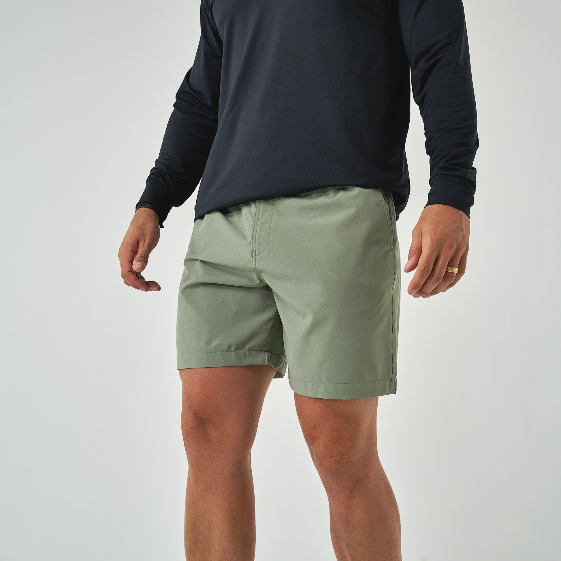 Burlebo Light Sage Everyday Shorts Brush Country Pocket - Southern Soule Designs