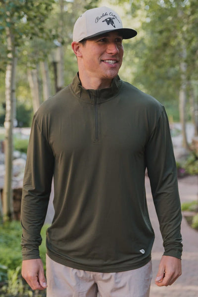 Burlebo Mallard Green Performance Quarter Zip - Southern Soule Designs