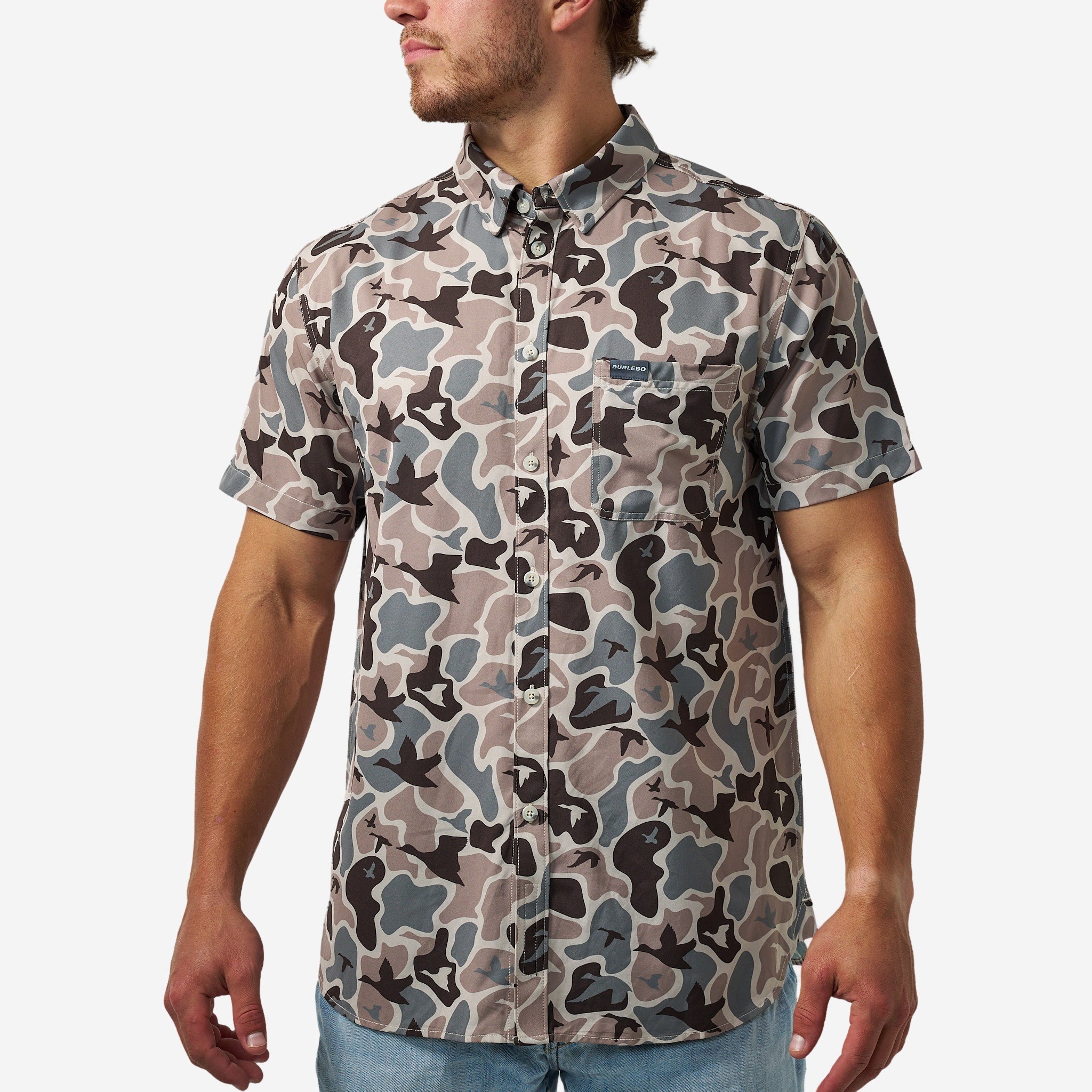 Burlebo Mallard Mayhem Performance Button Up - Southern Soule Designs