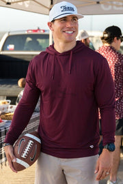 Burlebo Maroon Performance Hoodie - Southern Soule Designs