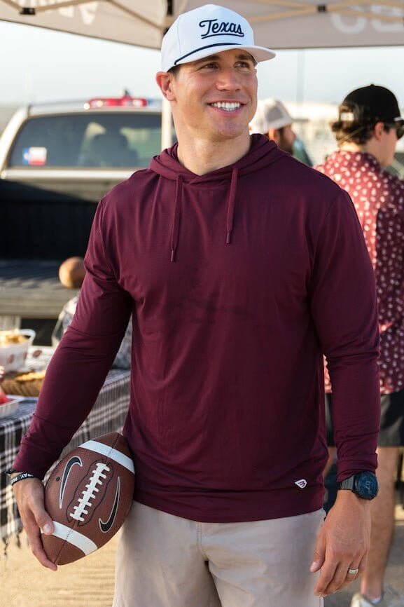 Burlebo Maroon Performance Hoodie - Southern Soule Designs
