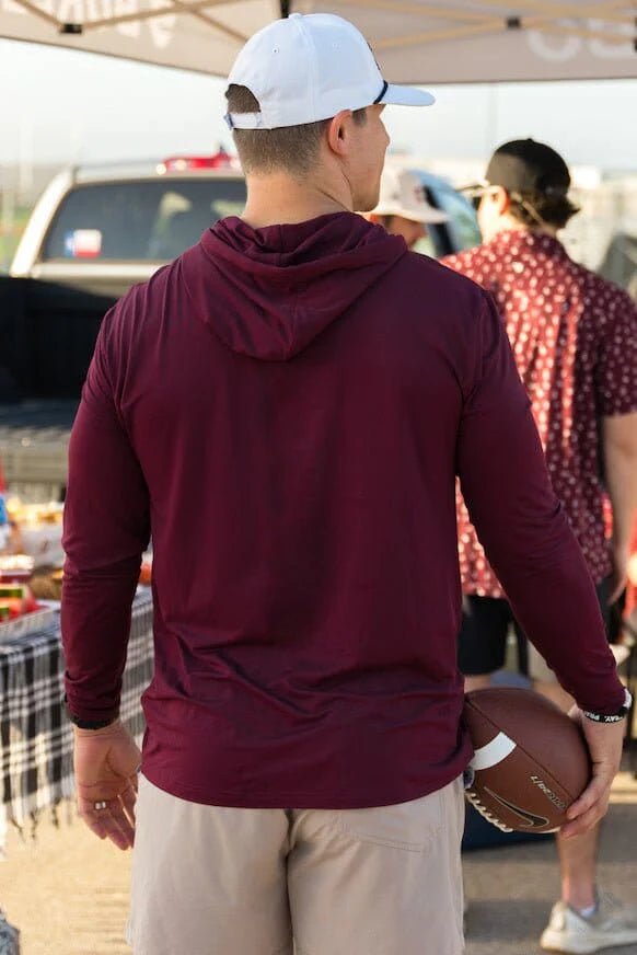 Burlebo Maroon Performance Hoodie - Southern Soule Designs