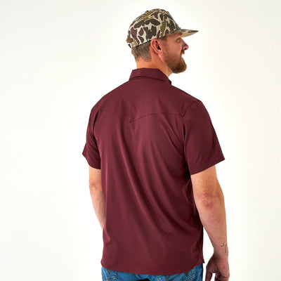 Burlebo Maroon Performance Western Shirt - Southern Soule Designs
