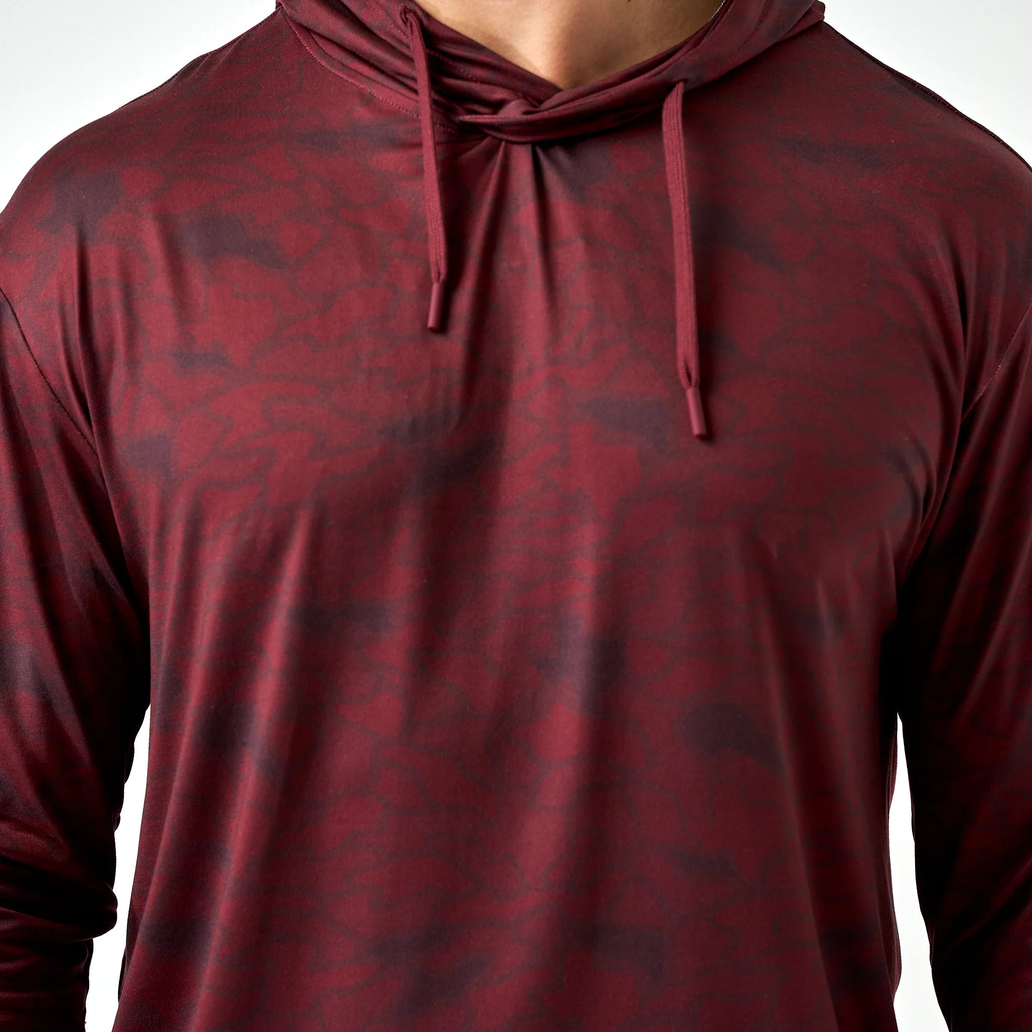 Burlebo Maroon Texas Camo Performance Hoodie - Southern Soule Designs
