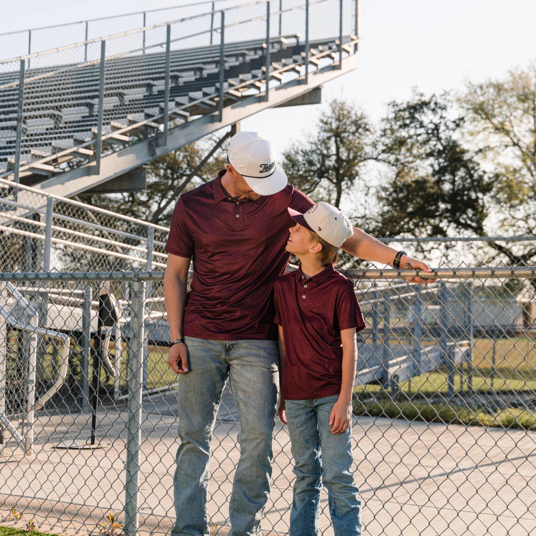 Burlebo Maroon Vintage Helmets Performance Polo - Southern Soule Designs