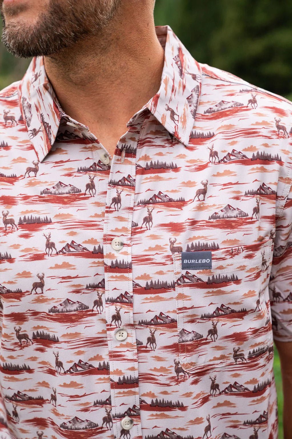 Burlebo Mountain Range Performance Button Up - Southern Soule Designs