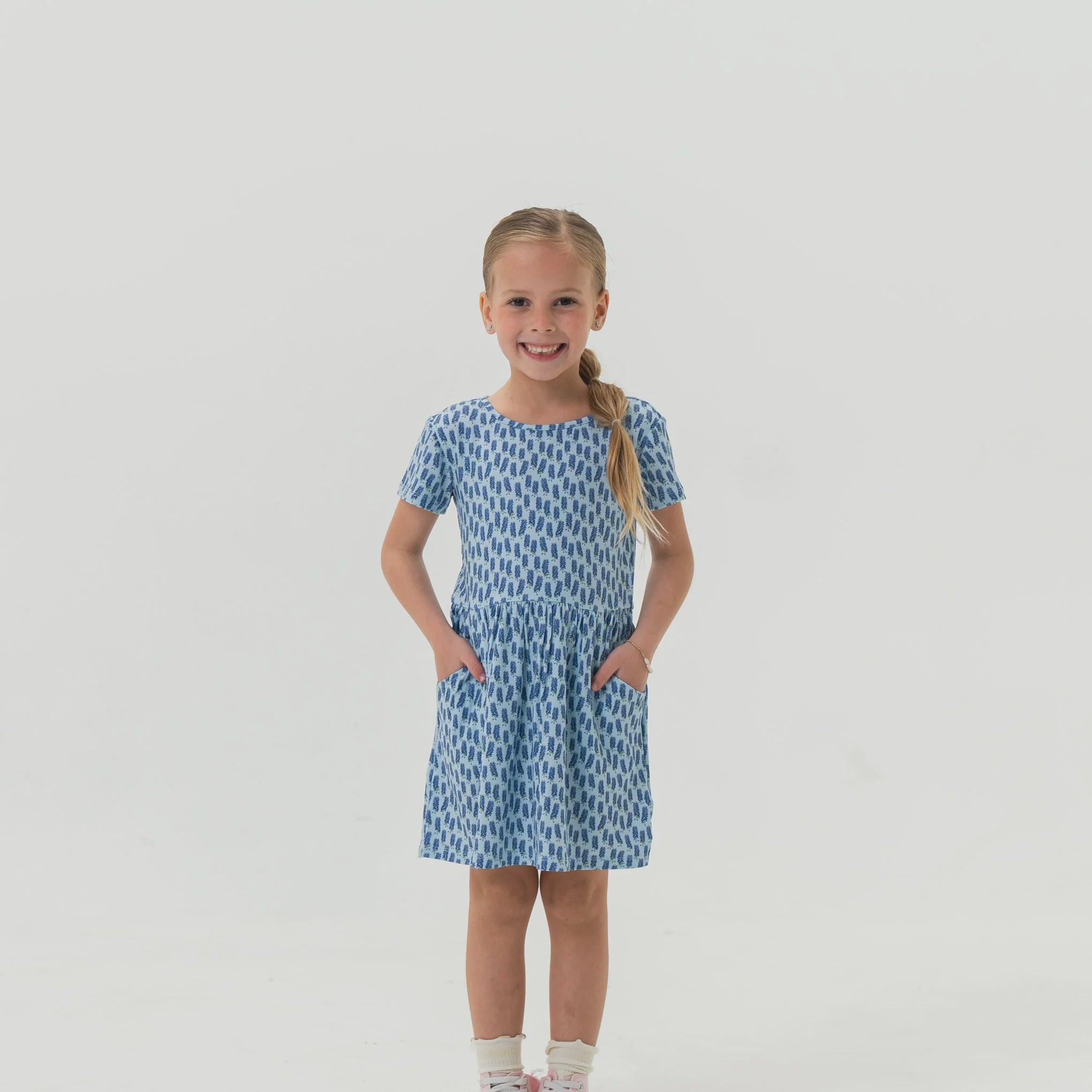 Burlebo Moxie Dress - Bluebonnets - Southern Soule Designs