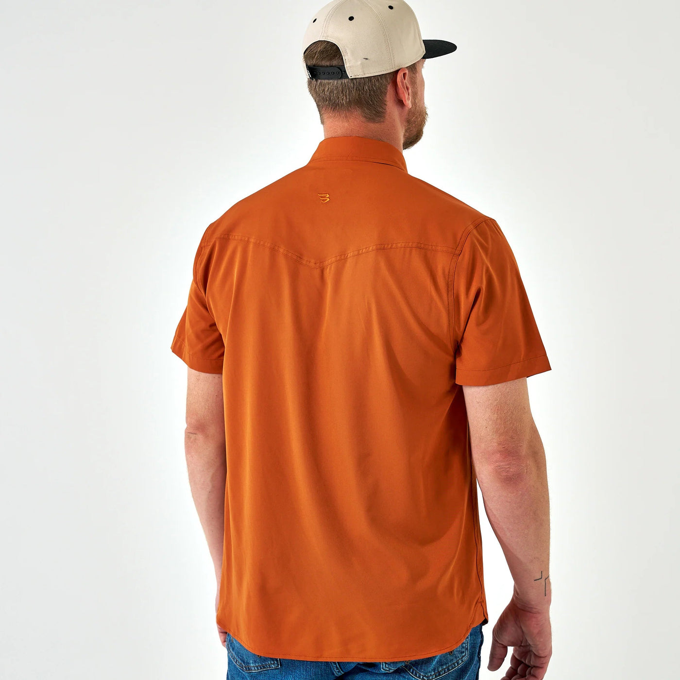 Burlebo Orange Performance Western Shirt - Southern Soule Designs