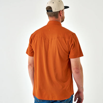 Burlebo Orange Performance Western Shirt - Southern Soule Designs