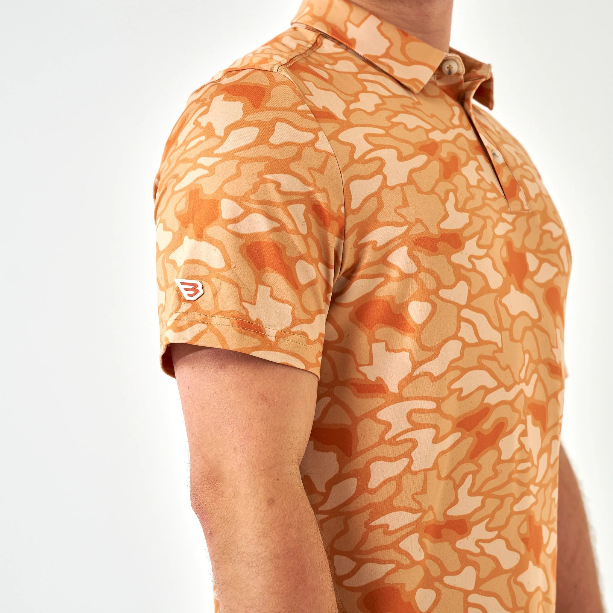 Burlebo Orange Texas Camo Performance Polo - Southern Soule Designs