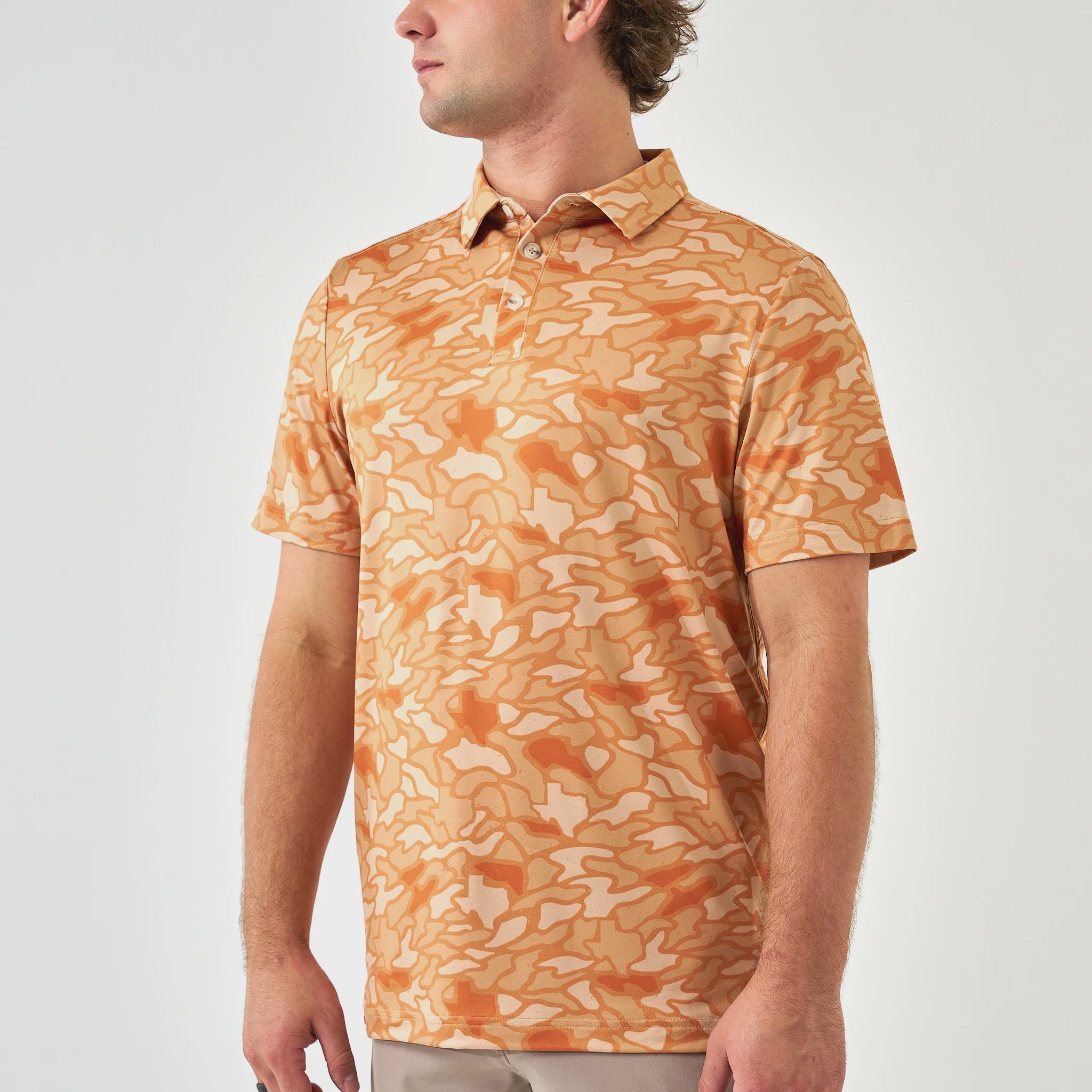 Burlebo Orange Texas Camo Performance Polo - Southern Soule Designs