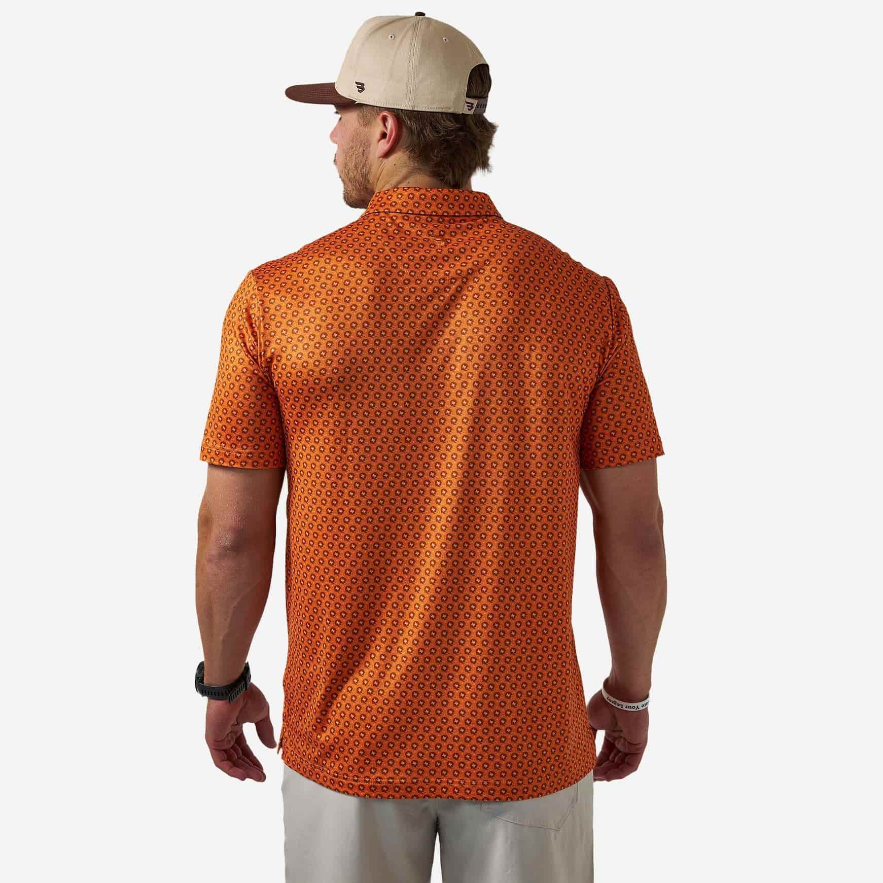 Burlebo Orange Vintage Helmets Performance Polo - Southern Soule Designs