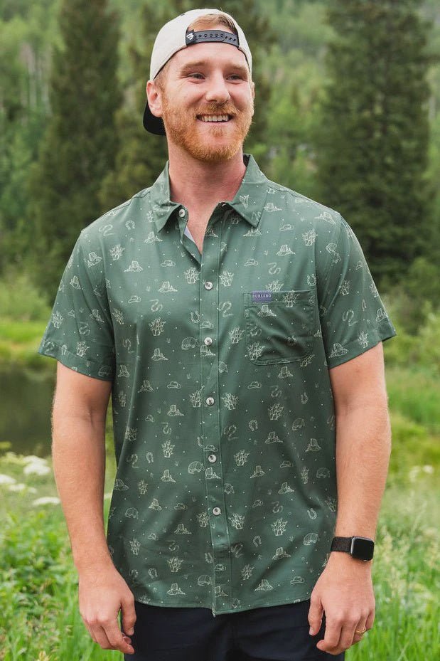 Burlebo Out West Perf Button Up - Southern Soule Designs