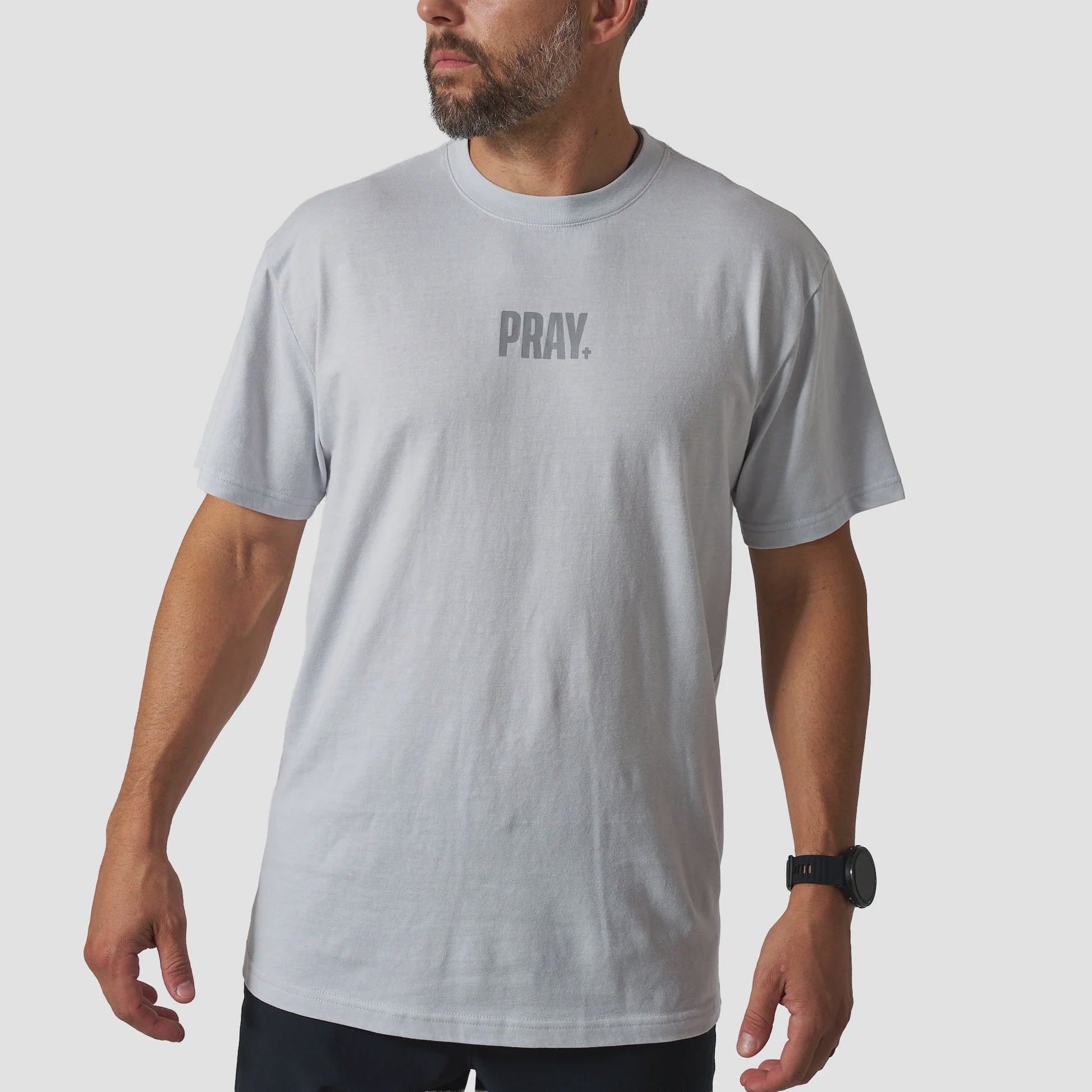 Burlebo Pray Light Grey Tee - Southern Soule Designs