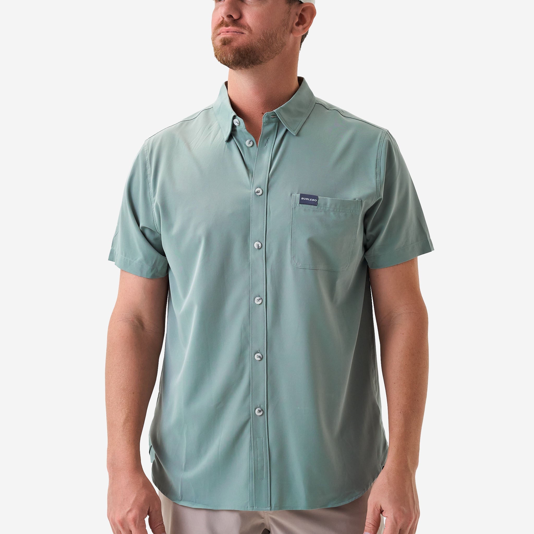 Burlebo Sage Performance Button Up - Southern Soule Designs
