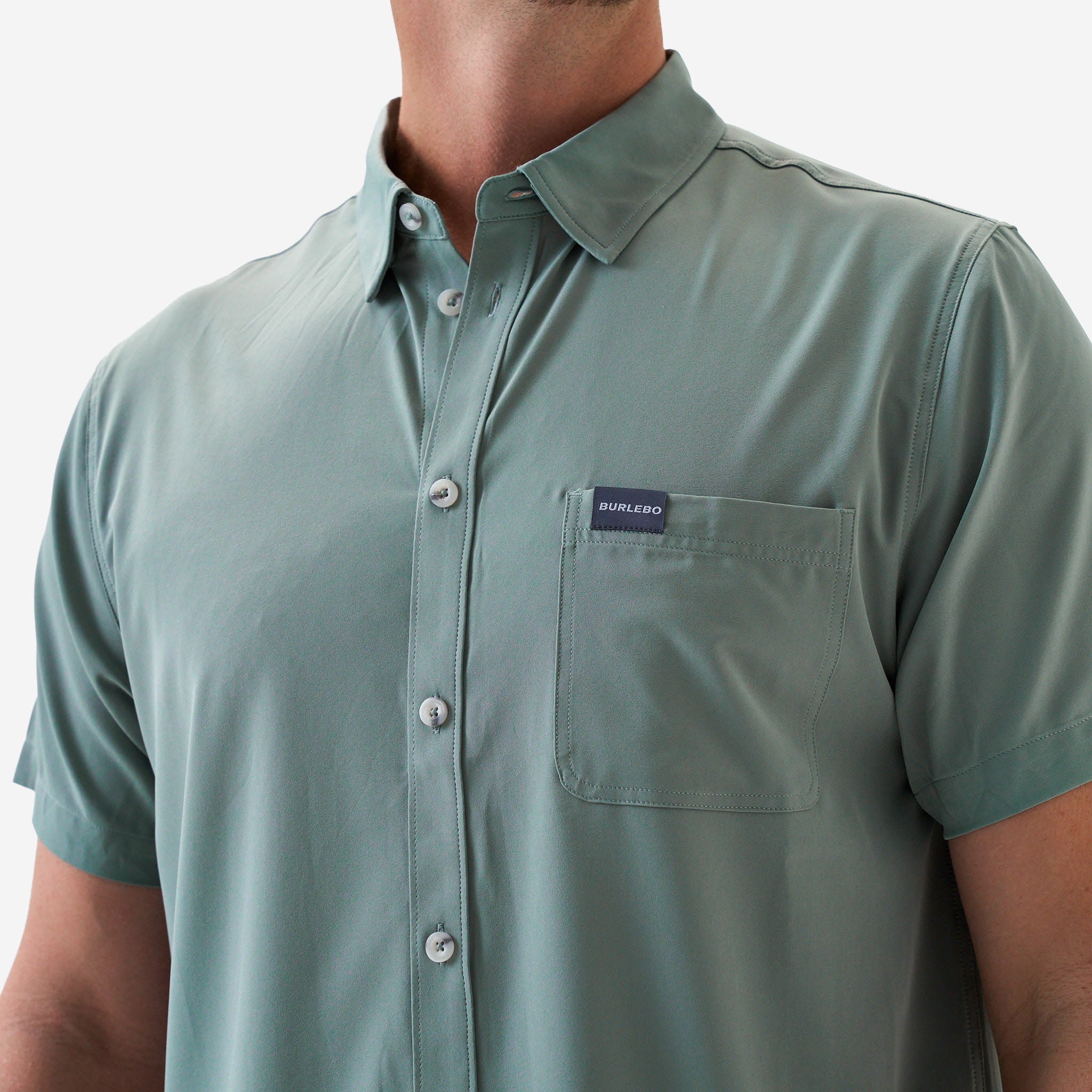 Burlebo Sage Performance Button Up - Southern Soule Designs