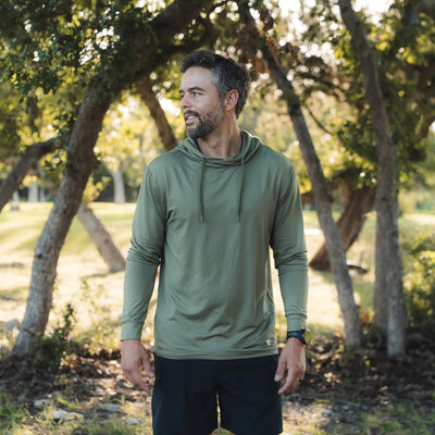 Burlebo Sea Breeze Green Performance Hoodie - Southern Soule Designs