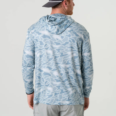 Burlebo Seaside Camo Performance Hoodie - Southern Soule Designs