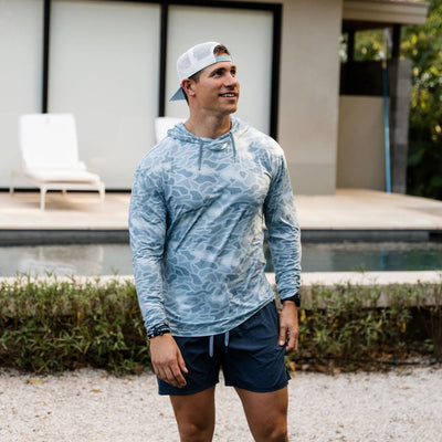 Burlebo Seaside Camo Performance Hoodie - Southern Soule Designs