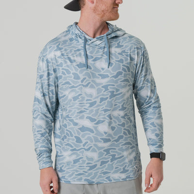 Burlebo Seaside Camo Performance Hoodie - Southern Soule Designs