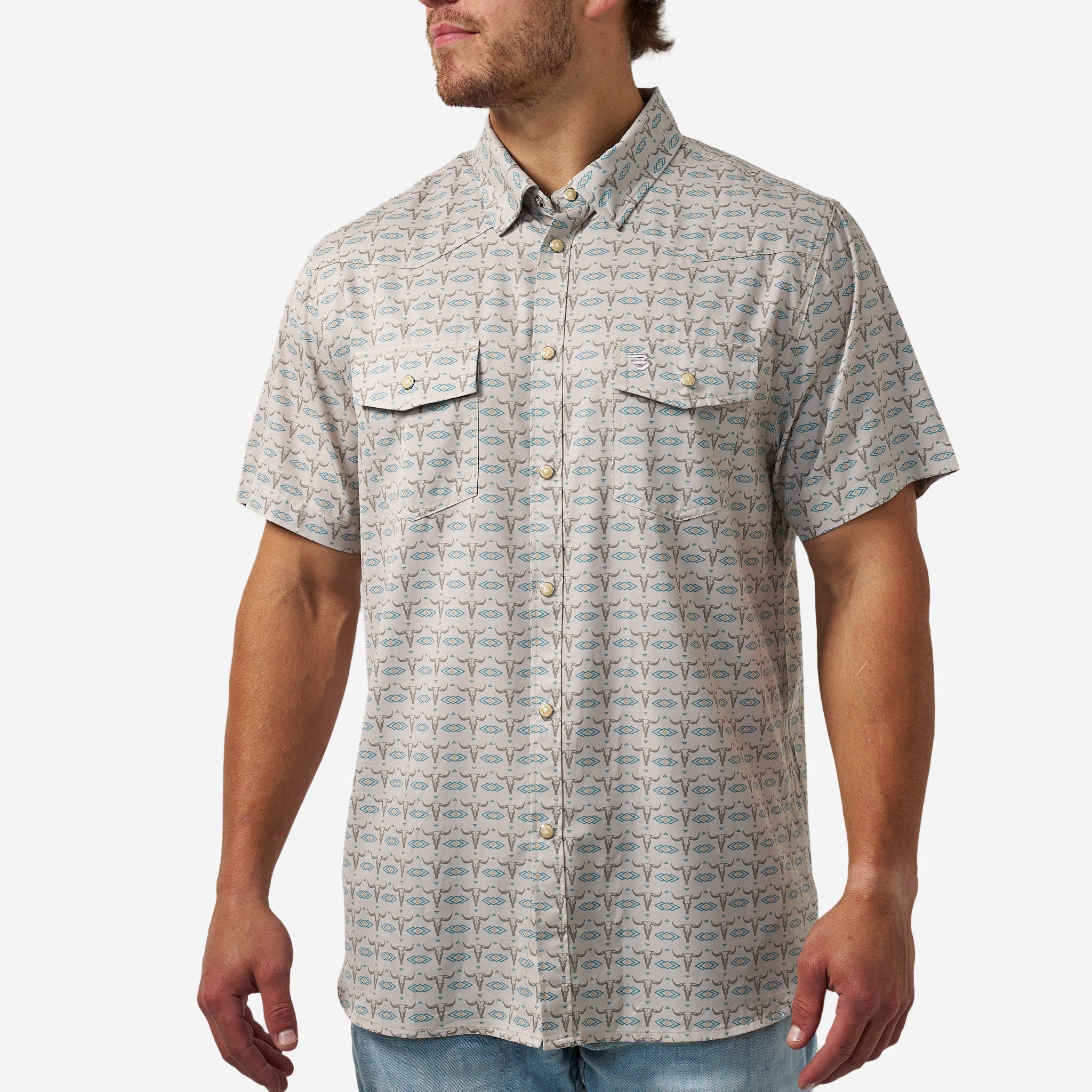 Burlebo Skull Rancher Performance Western Shirt - Southern Soule Designs