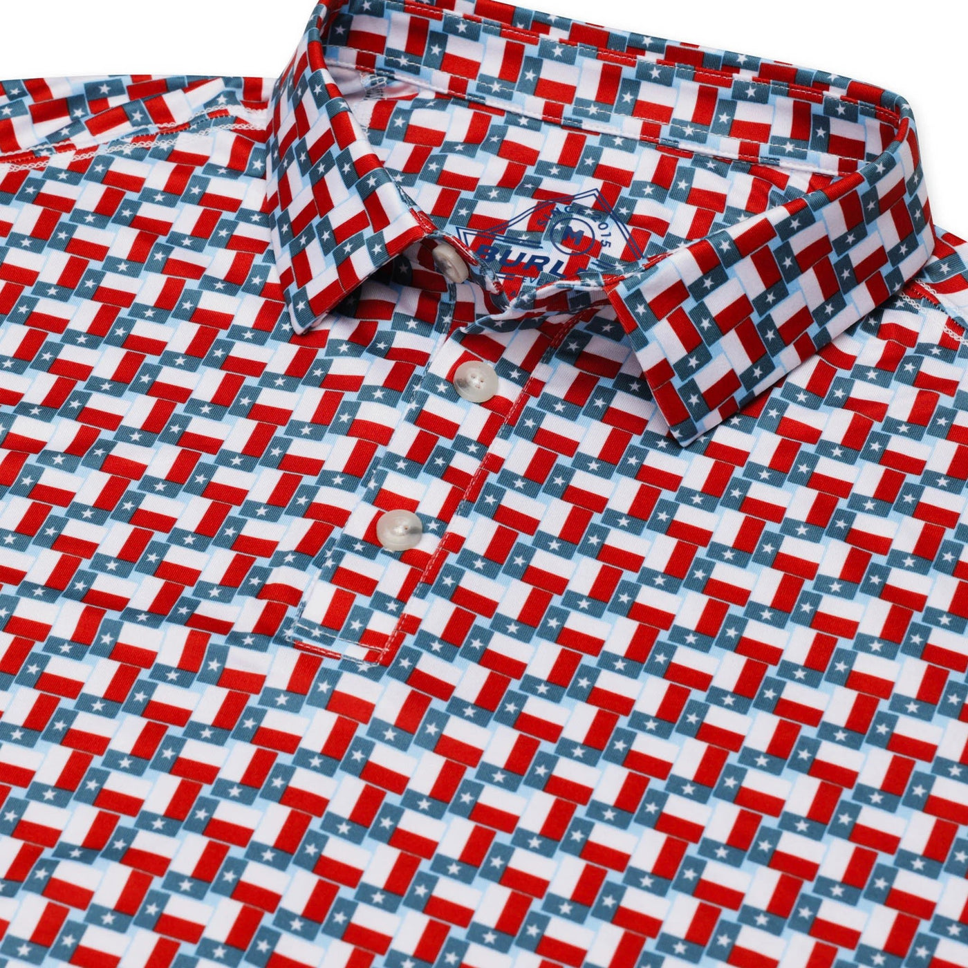 Burlebo Texas Flag Performance Polo - Southern Soule Designs