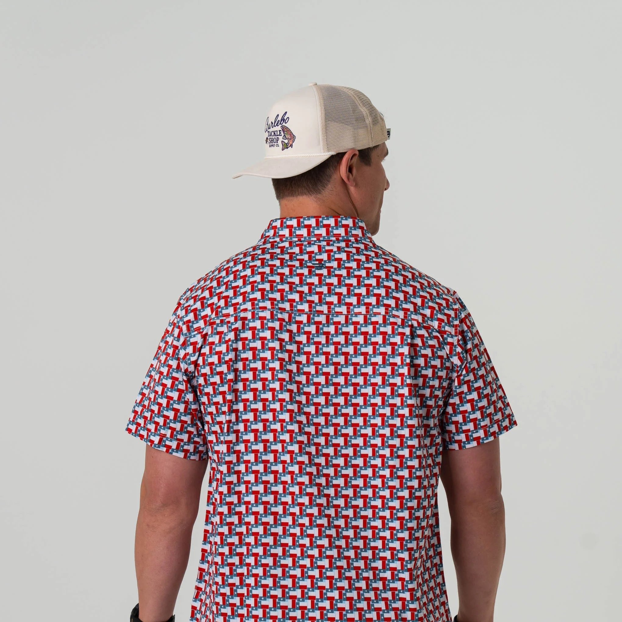 Burlebo Texas Flags Performance Button Up - Southern Soule Designs